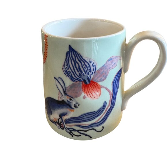 Anthropologie Sarah Gordon Bunny Mug 14.5 oz. Glazed Stoneware Woodlands Cottage - Picture 15 of 16